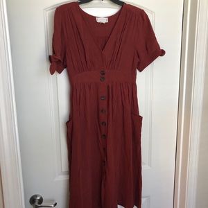 🍂LoveRiche  Button Dress